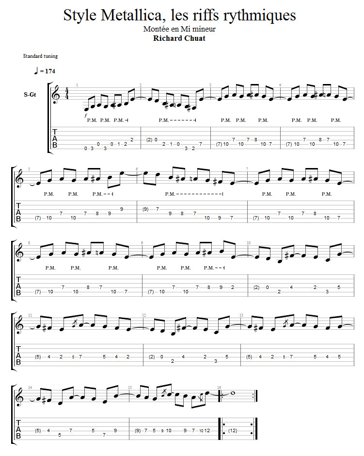 Partition 6 - Montée en Mi mineur