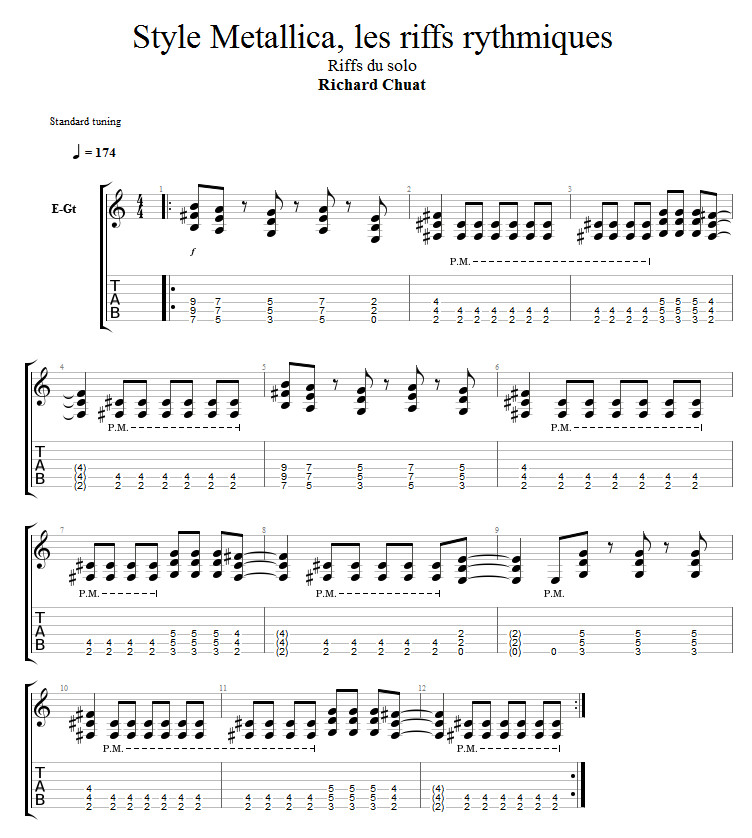 Partition 7 - Riff du solo