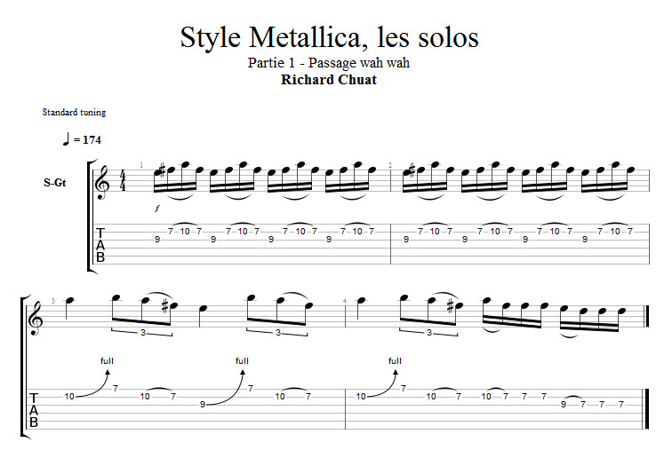Partition 1 - Passage avec wah wah