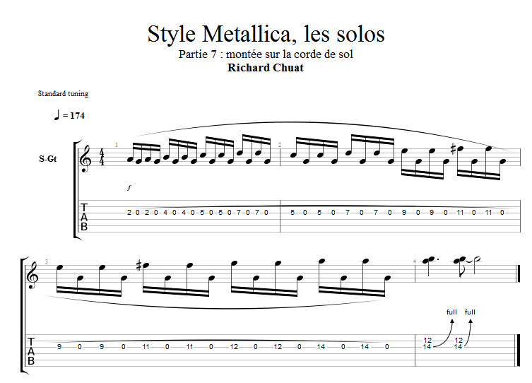 Partition 7 - Montée sur la corde de sol