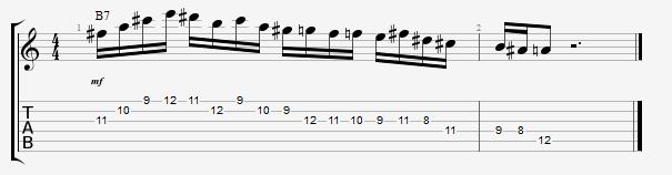 Partition 1 - Jazz blues lick en B