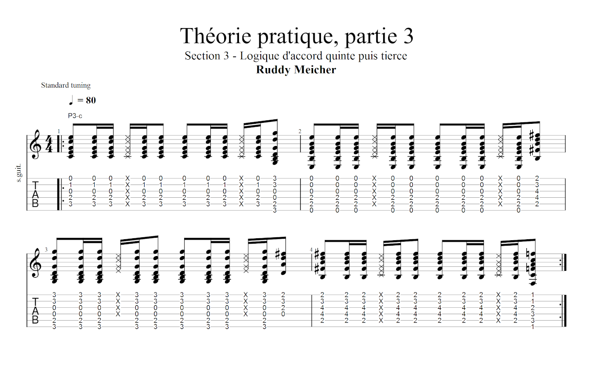 Partition 3 - Section 3 : Logique d'accord quinte puis tierce