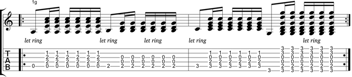 Partition 4 - Routine avec basses à l'index