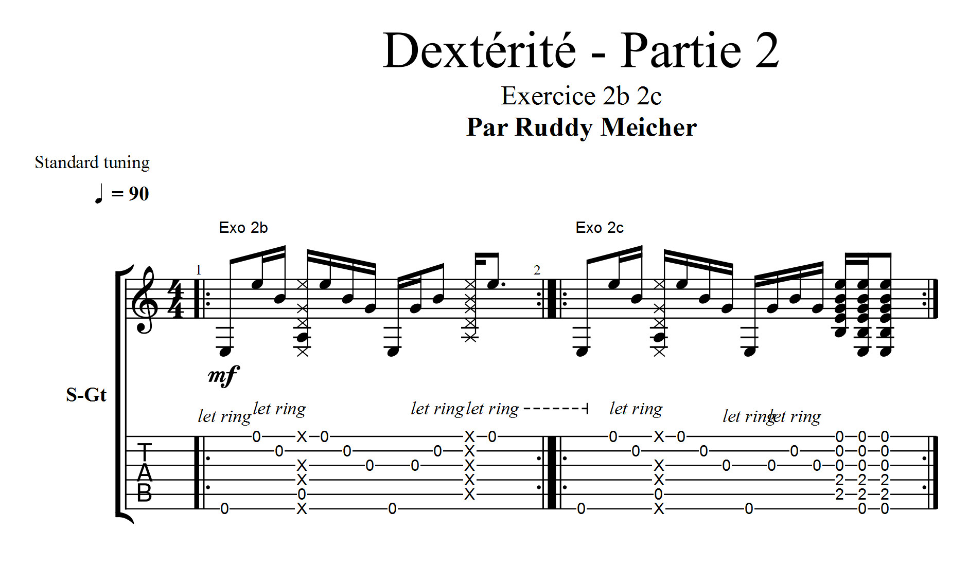 Partition 2 - Exercices 2b 2c