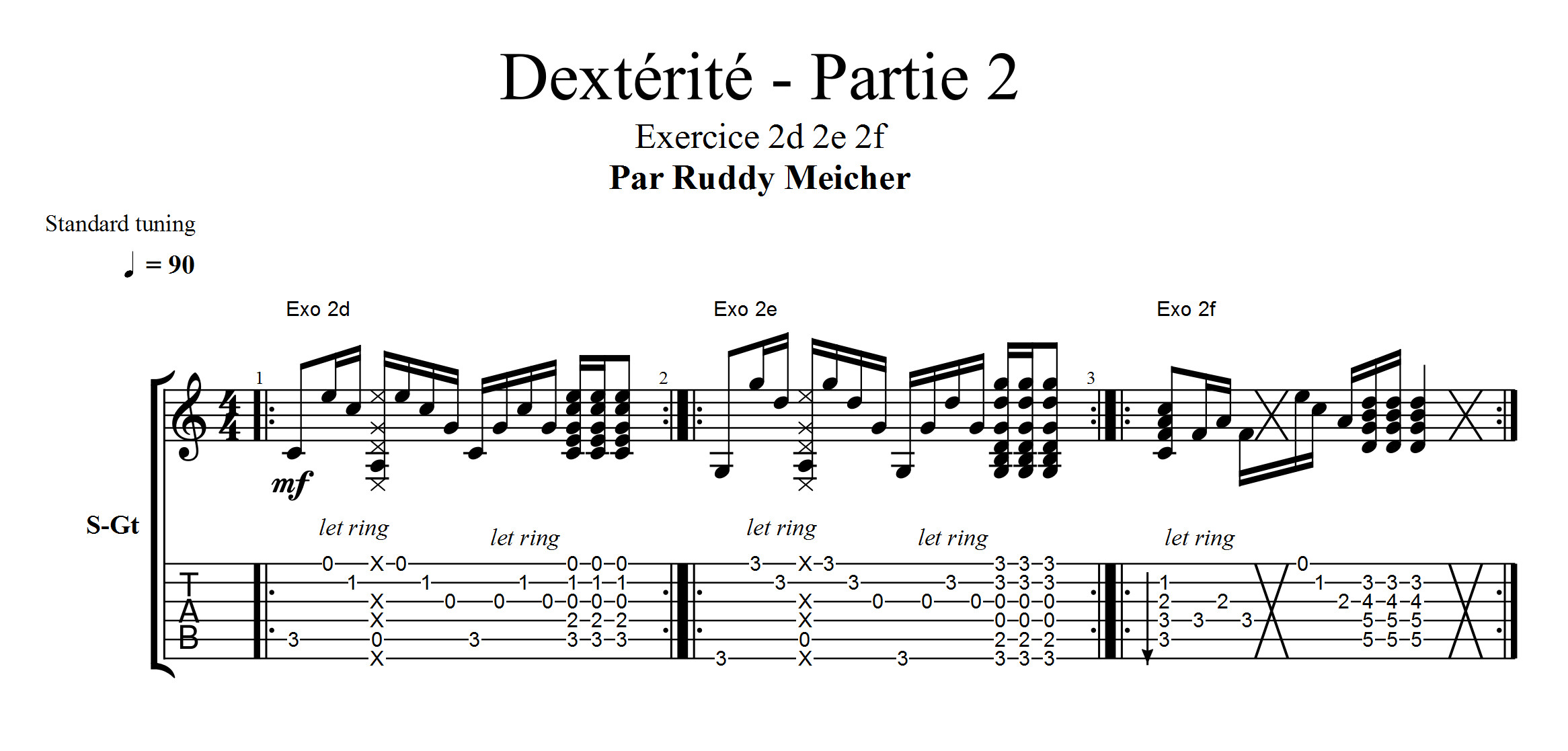 Partition 3 - Exercices 2d 2e 2f