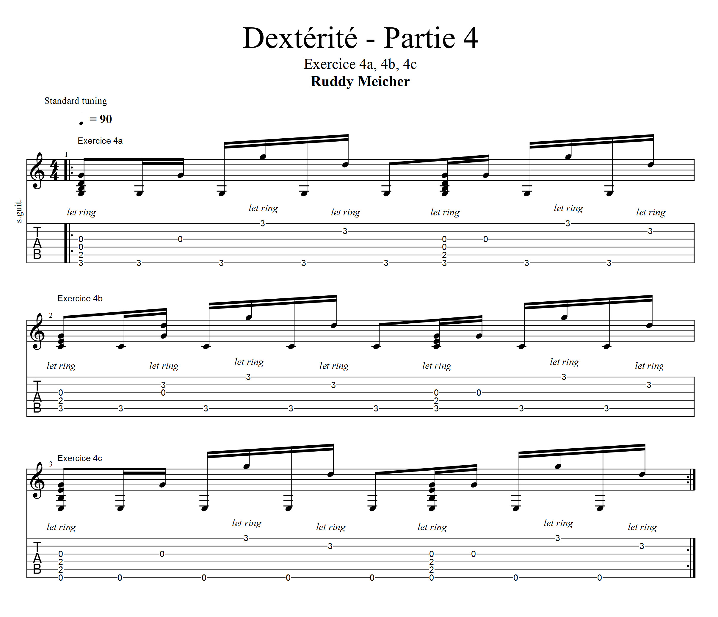Partition 1 - Exercice 4a 4b 4c