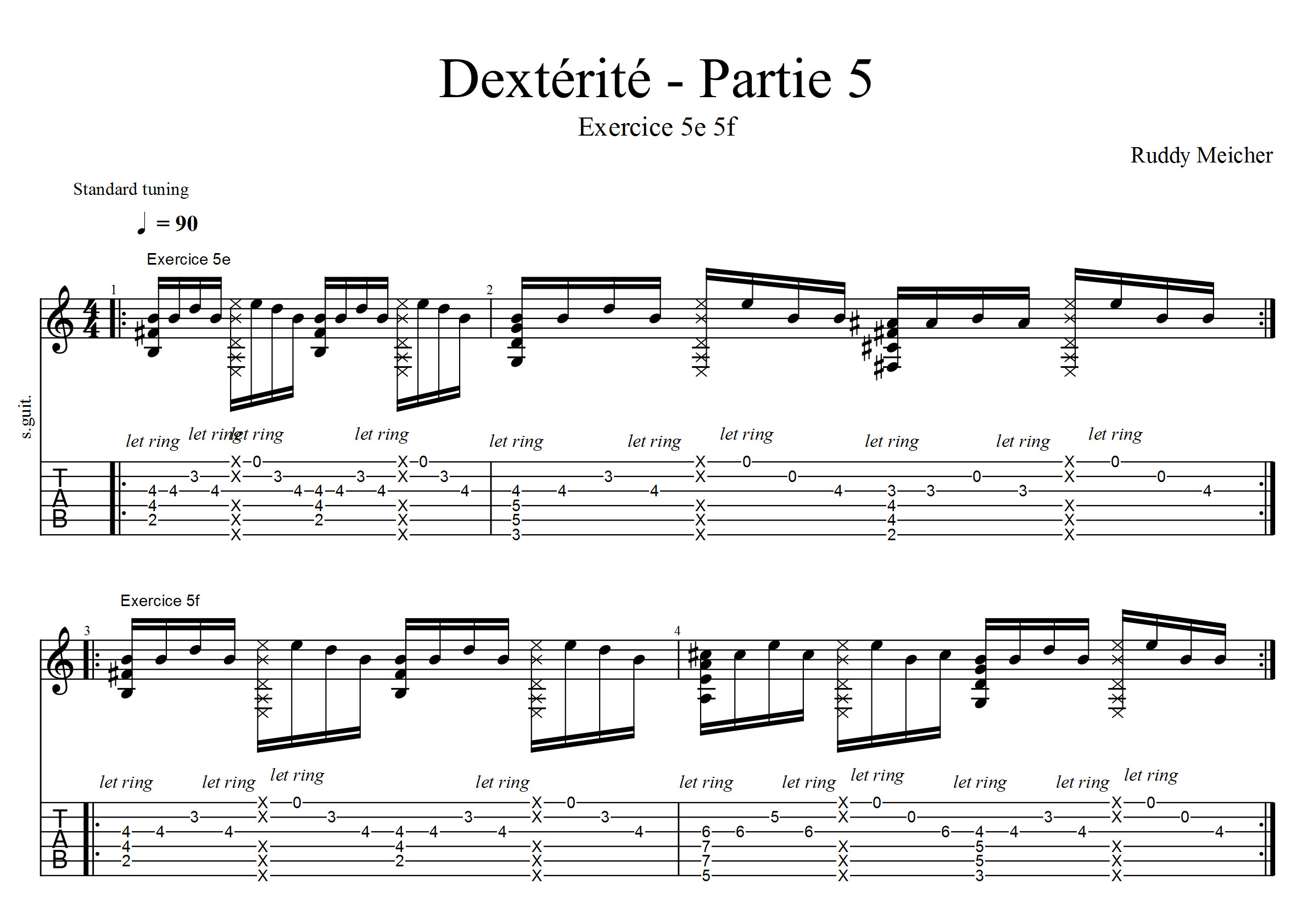Partition 2 - Partie 2 : exercice 5e et 5f
