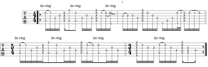 Partition 5 - Fingerstyle et  mélodie