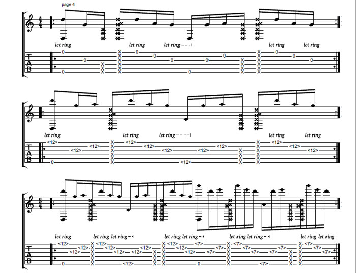 Partition 4 - Tapping main gauche et tapping main droite
