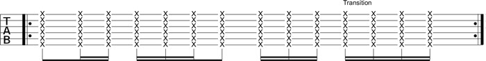 Partition 1 - Préparation de la rythmique