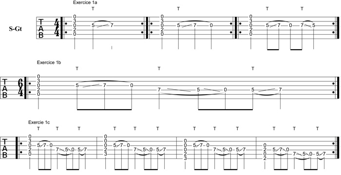 Partition 1 - Les modèles de tapping de base
