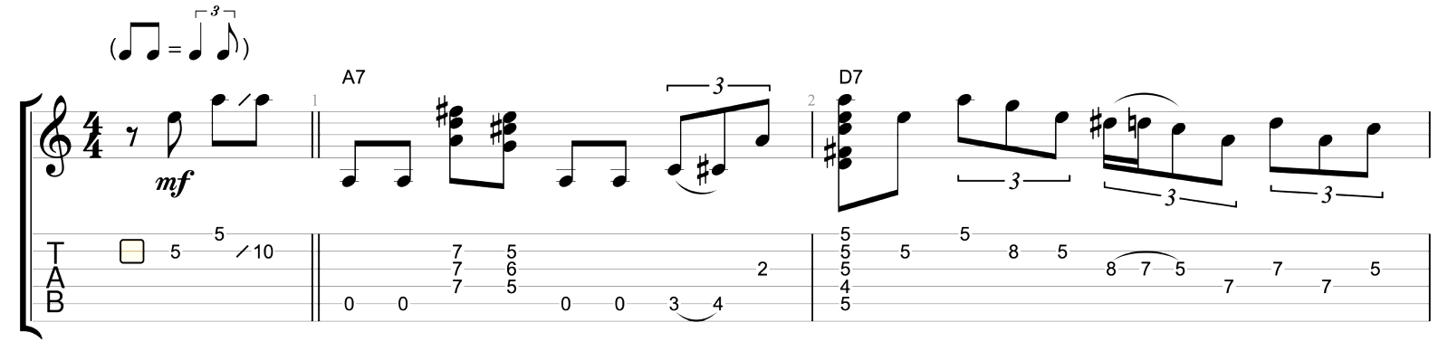 Partition 1 - Mesure 1 à 2