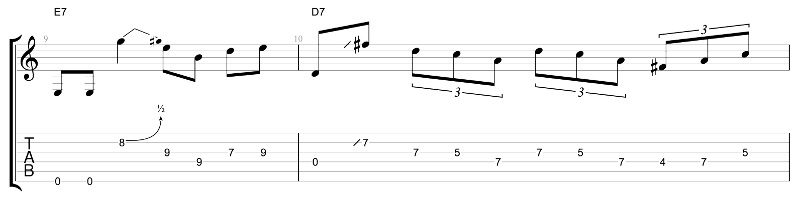 Partition 1 - Mesure 9 à 10