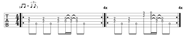 Partition 3 - Riff blues en picking