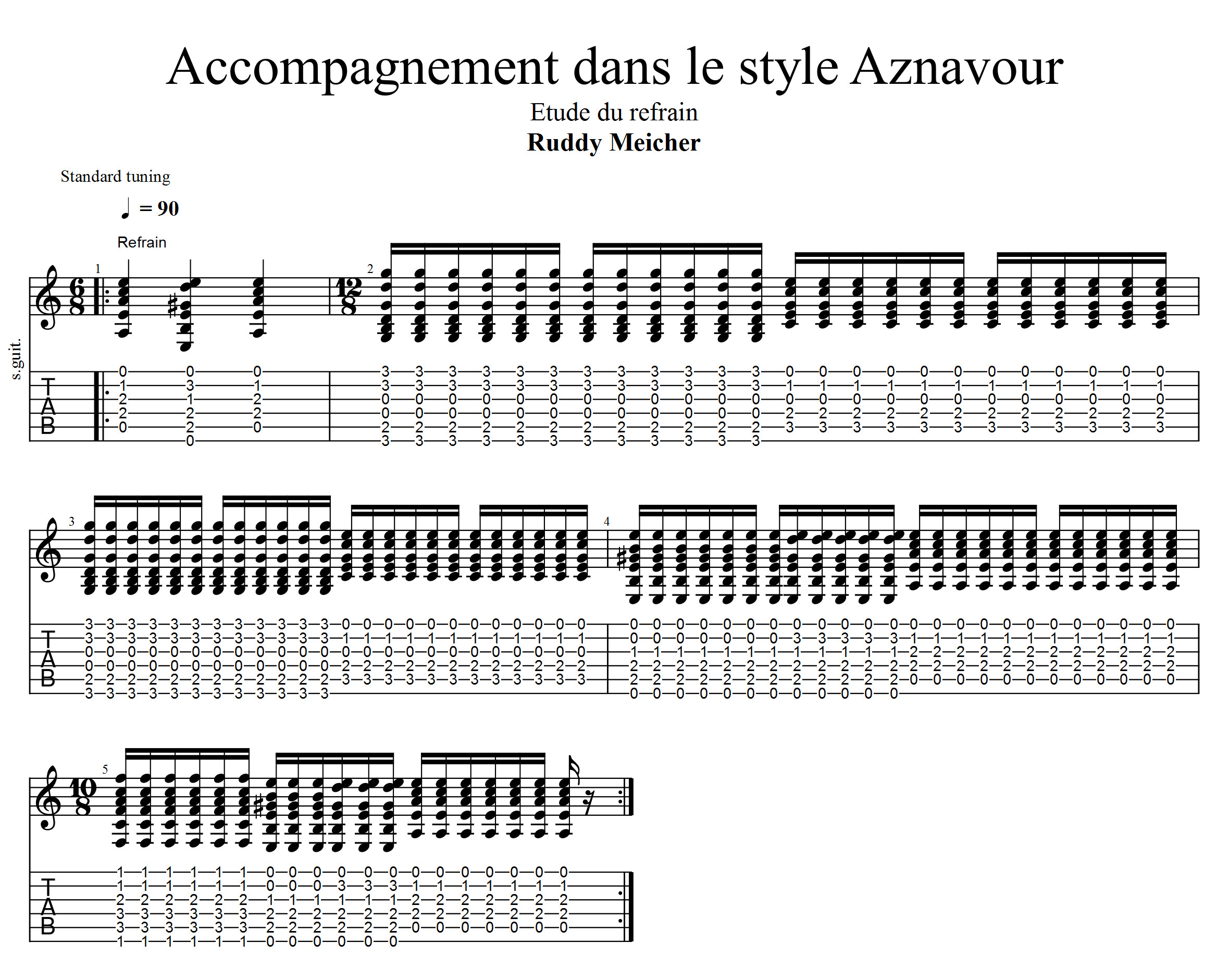 Partition 3 - Partie 3 : couplet / refrain