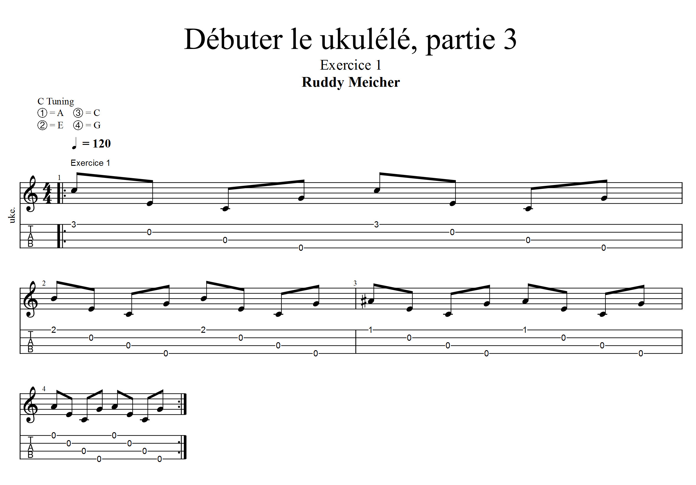 Partition 1 - Exercices 1 et 2 : nouvel Arpège