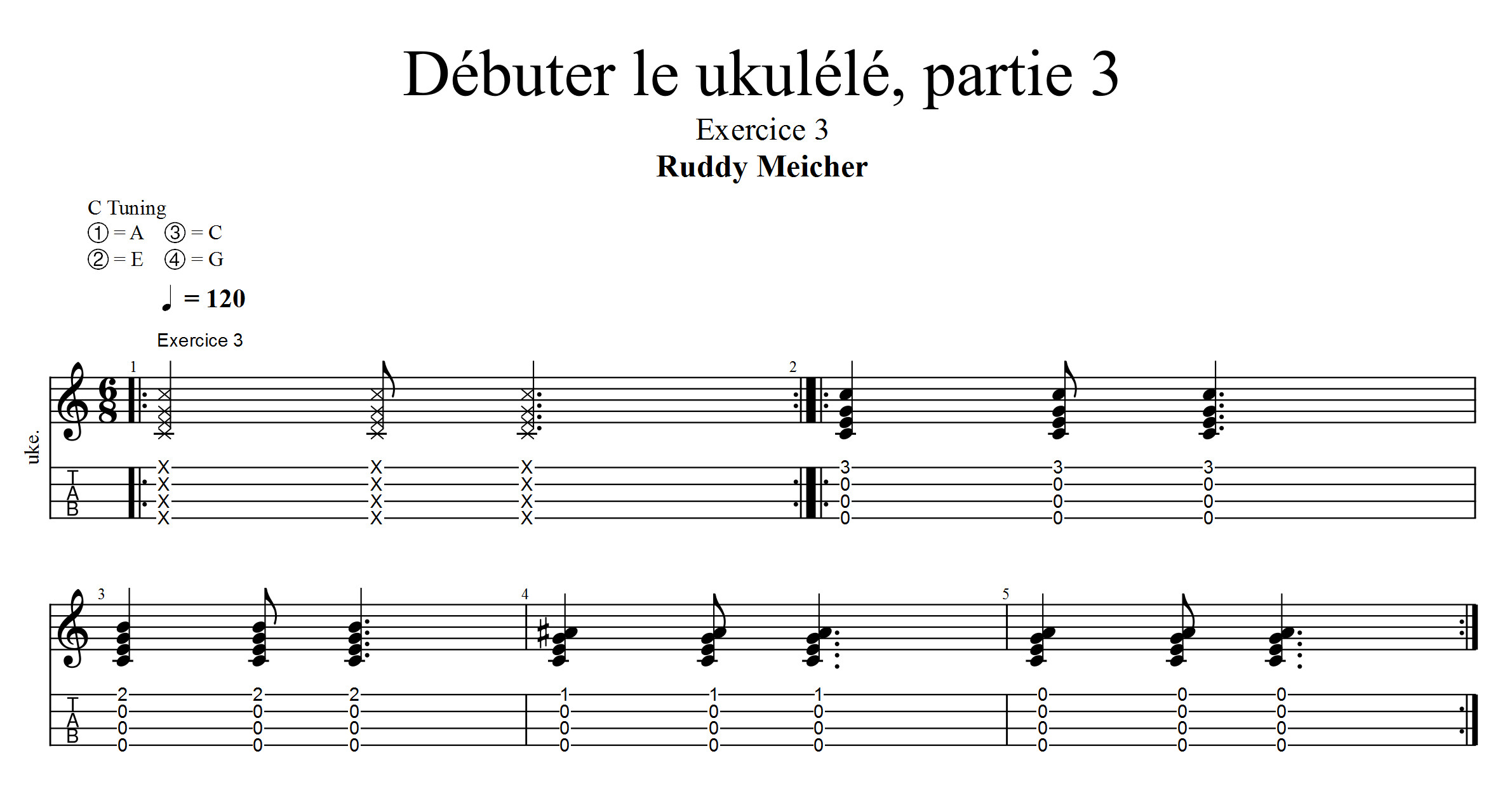 Partition 3 - Exercice 3 : premier rythme simple