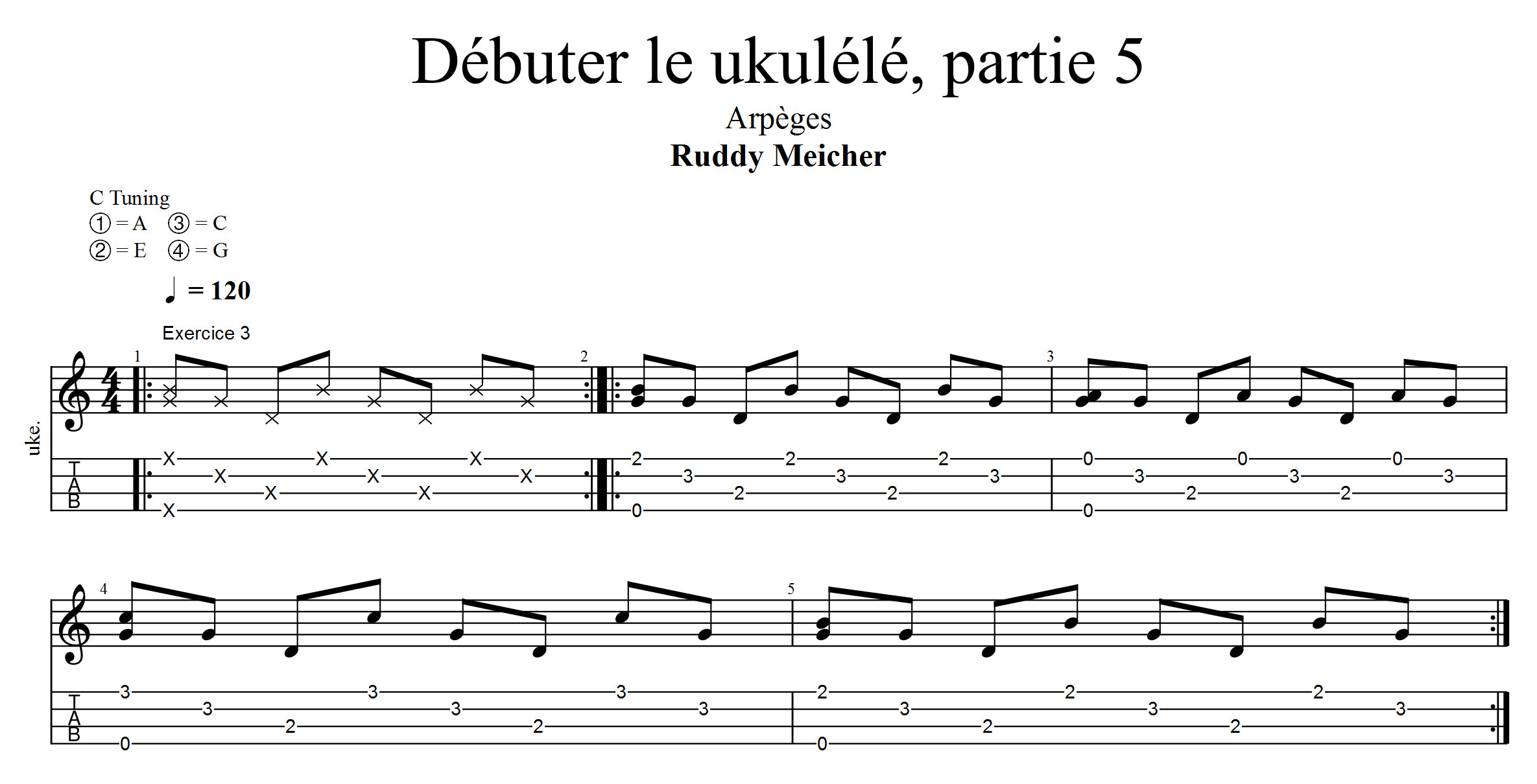 Partition 3 - Exercice 3 et 4 : nouvel arpège