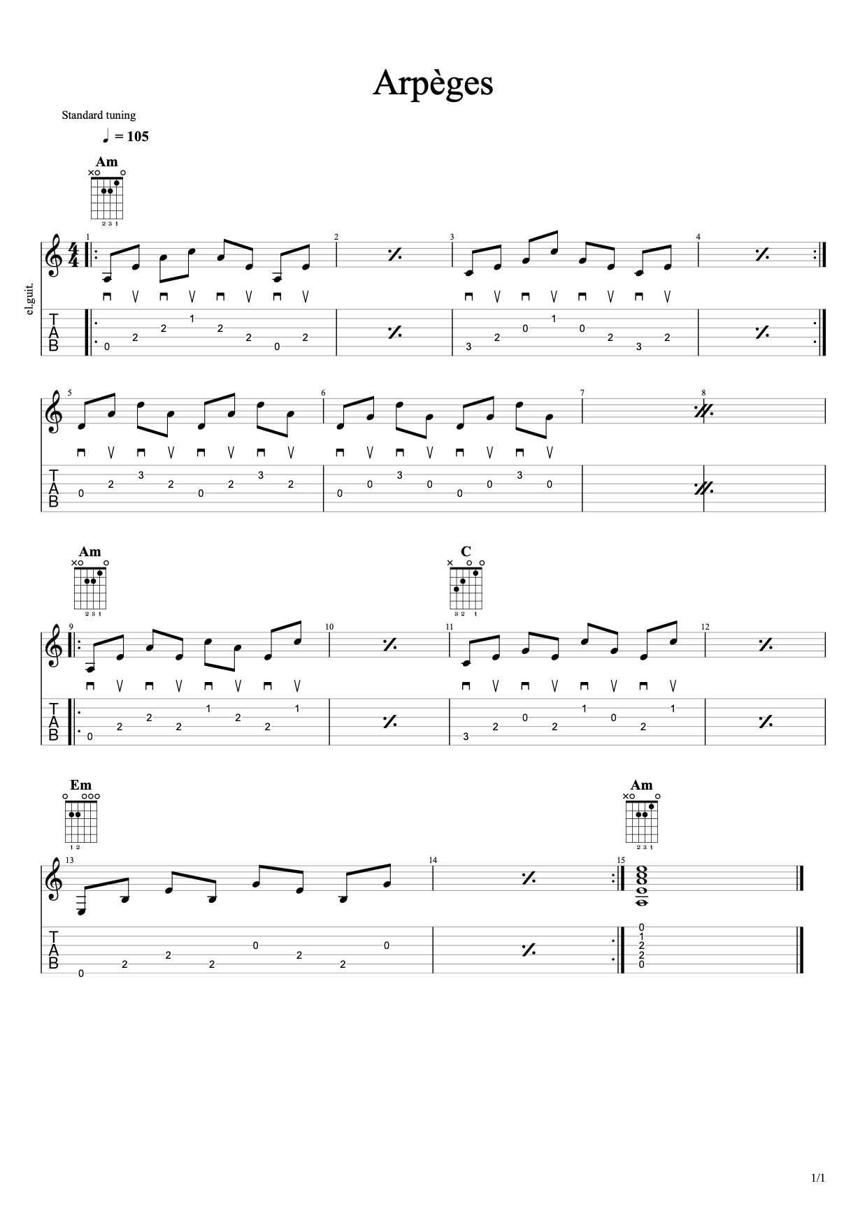 Partition 4 - Arpèges