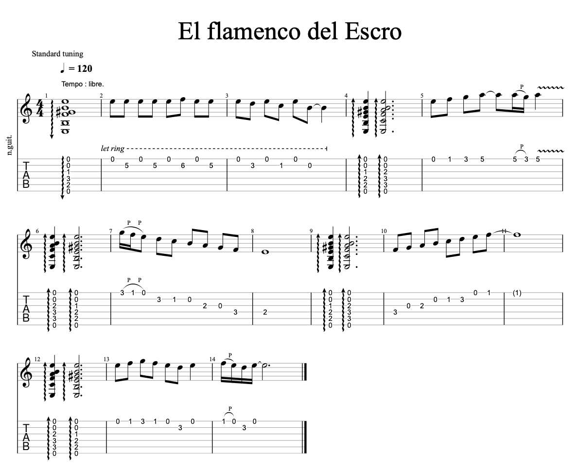 Partition 5 - El Flamenco del Escro