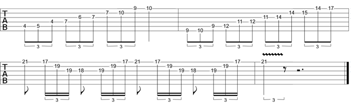 Partition 1 - Jouer Dmaj7 sur un Bm7