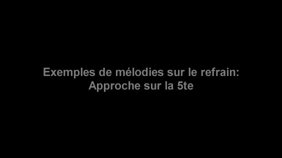 Refrain exemple 1 toutes approches