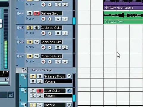 Mixage de la guitare solo