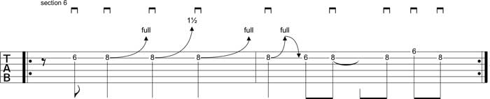 Partition 6 - Le bend à la Clapton