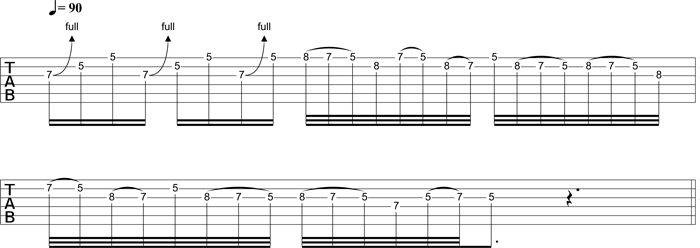 Partition 3 - Descente rapide à la Dimebag Darrell