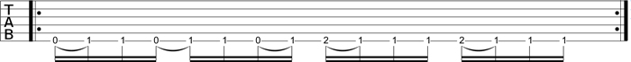 Partition 7 - Riff en hammer et pull off à la Dimebag Darrell