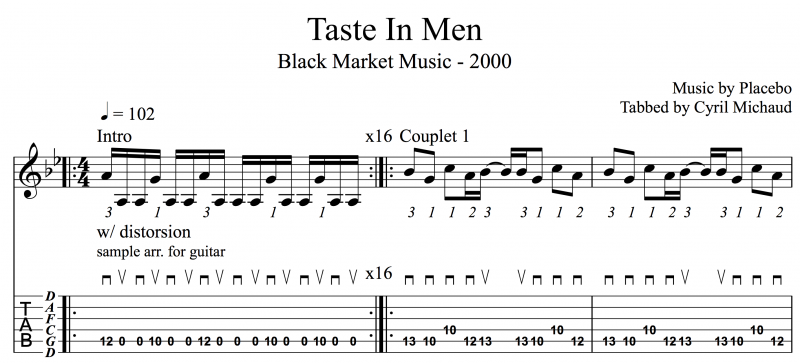 placebo tablatures placebo tablatures